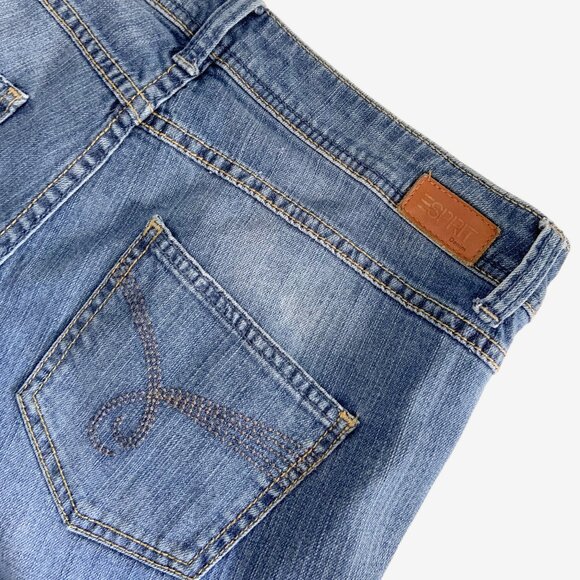 Vintage Y2K Low Rise Faded Medium Wash Jeans by Esprit / size Medium - Picture 2 of 9